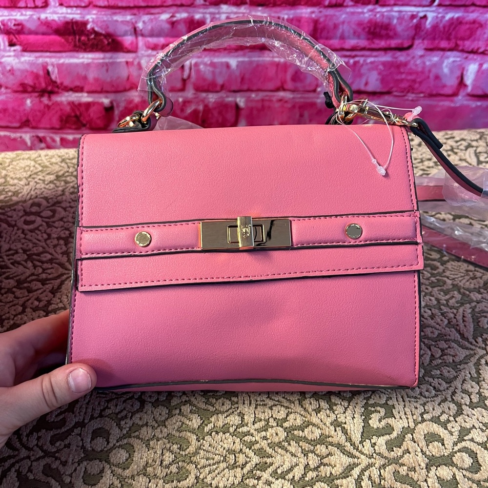 NWT Steve Madden BTRISTA Raspberry Top Handle Crossbody Bag